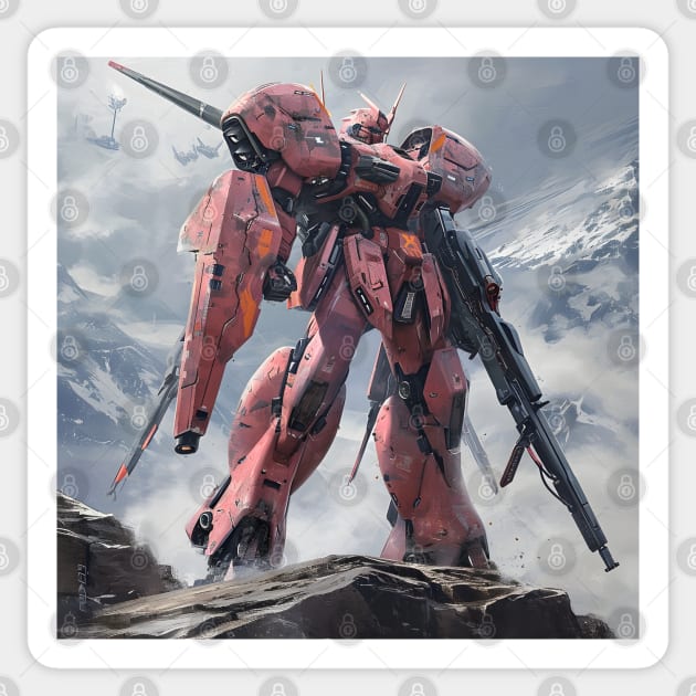 Winged Warriors: Gundam Wing, Mecha Epic, and Anime-Manga Legacy Unleashed Sticker by insaneLEDP